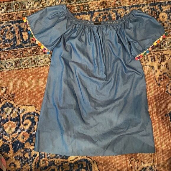 Off-the-Shoulder Pom Pom Dress - Picture 3 of 4